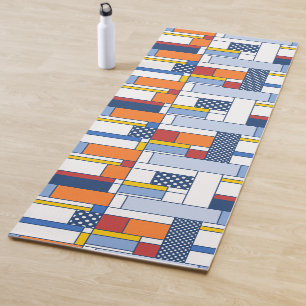 Tapis De Yoga Art moderne artistique papier cadeau style mondrie