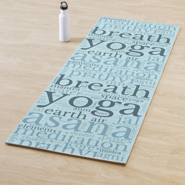Tapis De Yoga Art Moderne Yoga Mat Bleu (En situation)