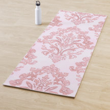 Assez en rose motif damassé victorien aquarelle