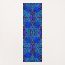 Tapis de yoga au mandala riche en bijoux