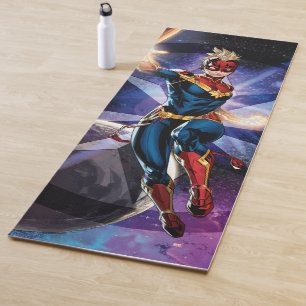 Tapis De Yoga Avengers Captain Marvel volant dans l'espace