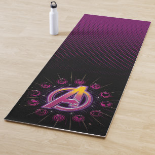 Tapis De Yoga Avengers Classiques   Icônes stellaires des Avenge