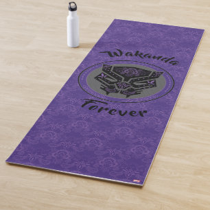 Tapis De Yoga Avengers   Logo Paisley Black Panther