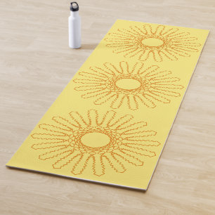 Tapis De Yoga Aztec Sun Motif Yoga Mat simple face