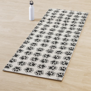 Tapis De Yoga Balles noires, Paws de chien, Paws de chat, Plan