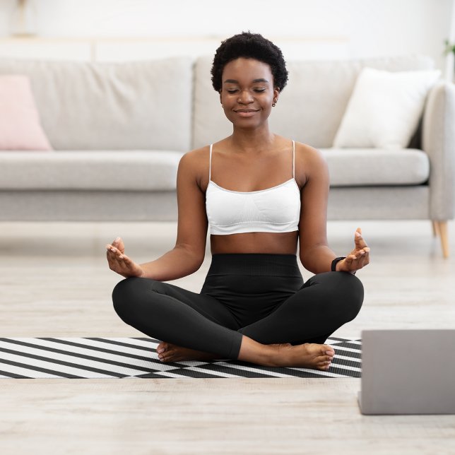 Tapis De Yoga Bandes de croisement noires (Créateur téléchargé)