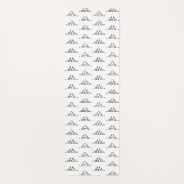 Tapis De Yoga basset blanc (Devant)