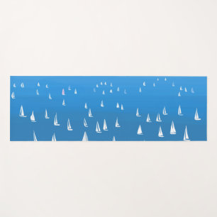 Tapis De Yoga Bateaux à voile en mer bleu profond - Regatta Bate