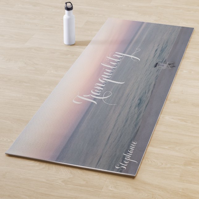 Tapis De Yoga Beach Ocean Sunrise Personnalisé (En situation)