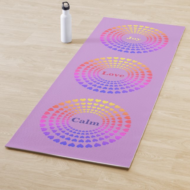 Tapis De Yoga Beau Coeur Mandala (En situation)