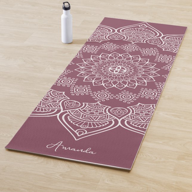 Tapis De Yoga Beau Rose Lumière Mandala Custom Yoga Mat (En situation)