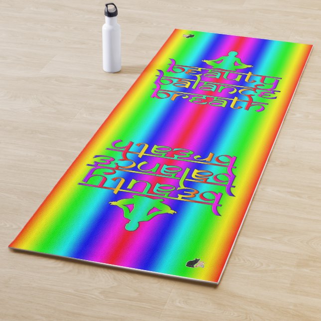 Tapis De Yoga Beauty Balance Respiration Rainbow Intentions (En situation)