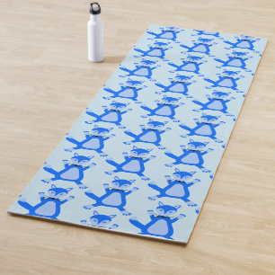 Tapis De Yoga Bébé Bleu Cute Garçon Fox Motif