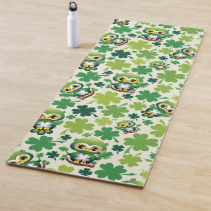 Tapis De Yoga Bébé Hibou Mignon St Patrick Dessin Animé