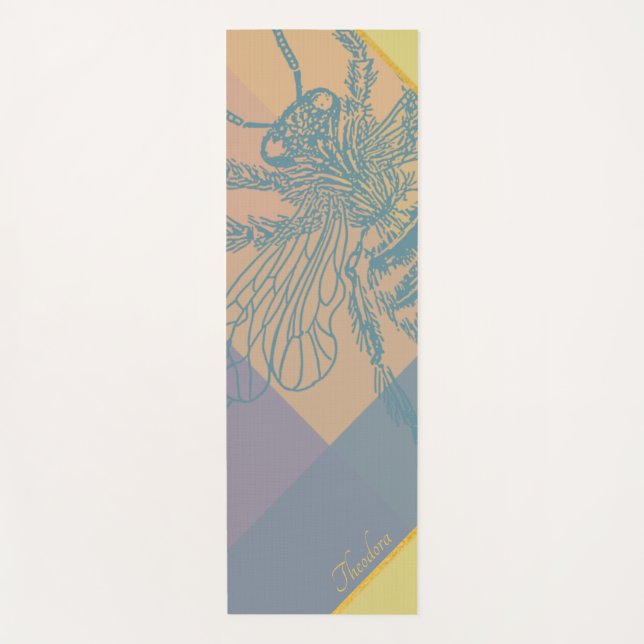 Tapis De Yoga Bee dorée moderne (Devant)