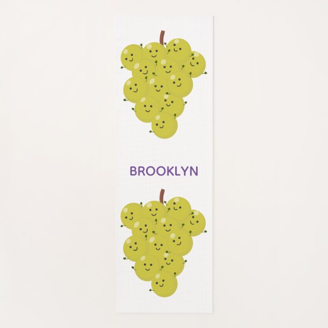 Tapis De Yoga Belle bande de raisins amusante illustration (Devant)