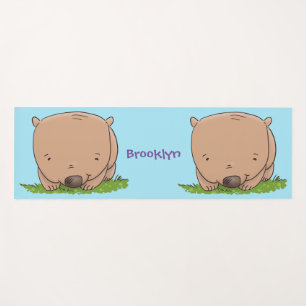 Tapis De Yoga Belle illustration de dessin animé de bébé wombat