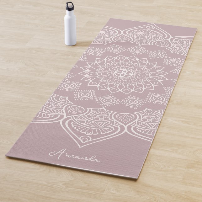 Tapis De Yoga Belle Lilac Mandala Lumière Personnalisée Yoga Mat (En situation)