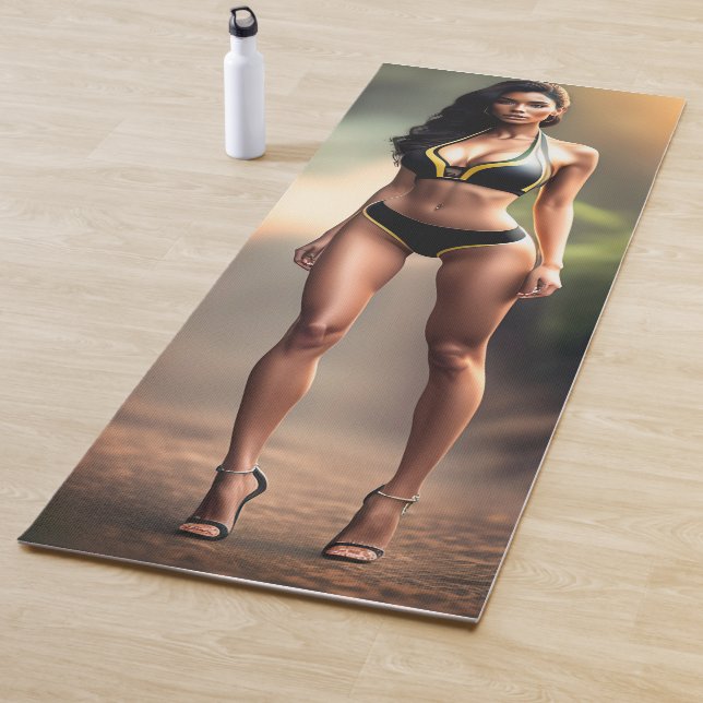 Tapis De Yoga Belle mannequin fille pour Yoga Mat (En situation)