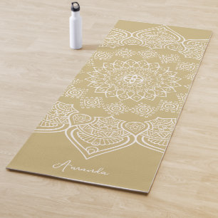 Tapis De Yoga Belle moutarde légère Mandala Custom Yoga Mat