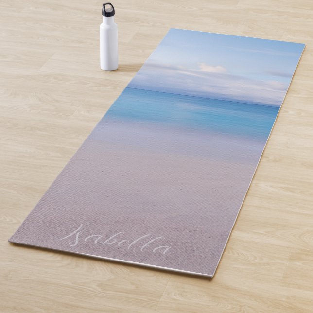 Tapis De Yoga Belle plage Ocean Sea Personnalisé (En situation)