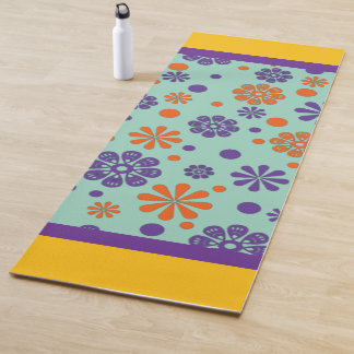 Tapis De Yoga Belles fleurs sucrées et Motifs Rose