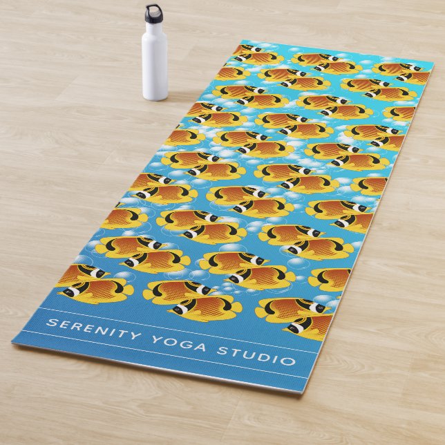 Tapis De Yoga Beurre-lune tropicale dans l'eau mousseuse (En situation)