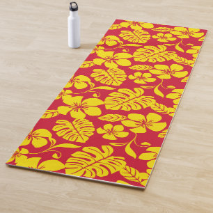 TAPIS DE YOGA BIKINI ROSE (ROUGE/OR)