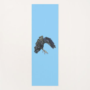 Tapis De Yoga Black Crow Master of Time Illustration Sky Blue