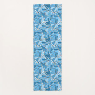 Tapis De Yoga Bleu ciel et formes géométriques bleues motif mode