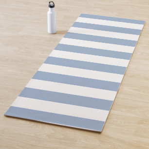 Tapis de Yoga Bleu et Blanc à Rayures