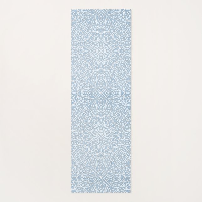 Tapis De Yoga Bleu serein de mandala (Dos)