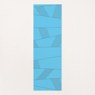 Tapis De Yoga Bleu, simple, élégant, abstrait motif