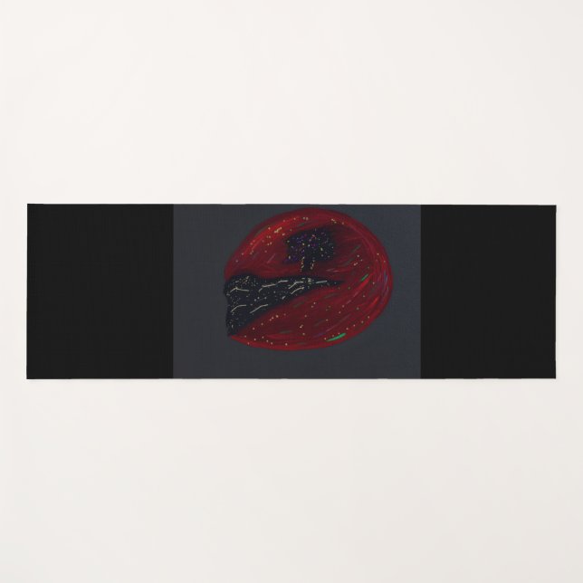 Tapis De Yoga Blood Moonlit Night Yoga Mat (Devant (Horizontal))