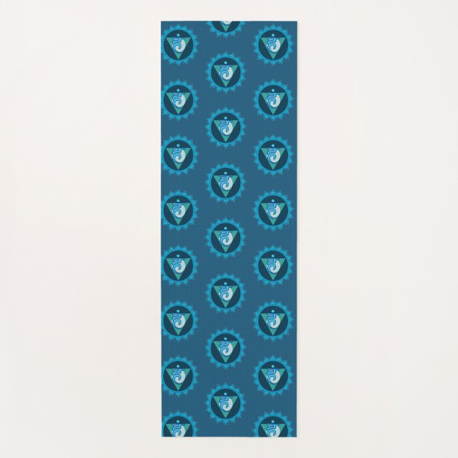 Tapis De Yoga Blue Cahkara, Throat Chakra, Visuddha Yoga Mat (Devant)