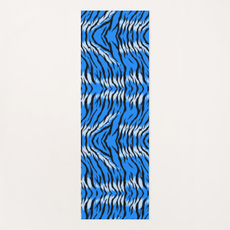 Tapis De Yoga Blue Tiger Animal Skin Pattern Design 