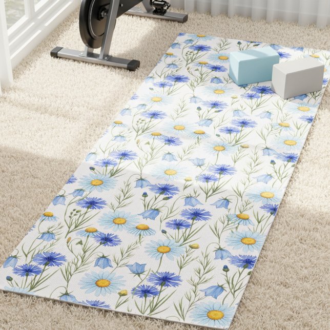 Tapis De Yoga Blue Wildflower Meadow (Créateur téléchargé)