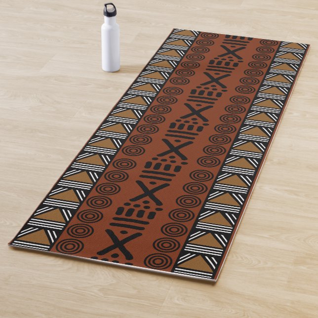 Tapis De Yoga Bogolan Concepteur africain imprimé Yoga Matt (En situation)