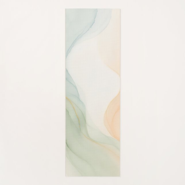 Tapis De Yoga Boho Alcohol Ink Mindful Calming Minimalist (Devant)