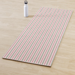 Tapis De Yoga Boho Funky Retro Eclectique Pastel Stripe de Noël