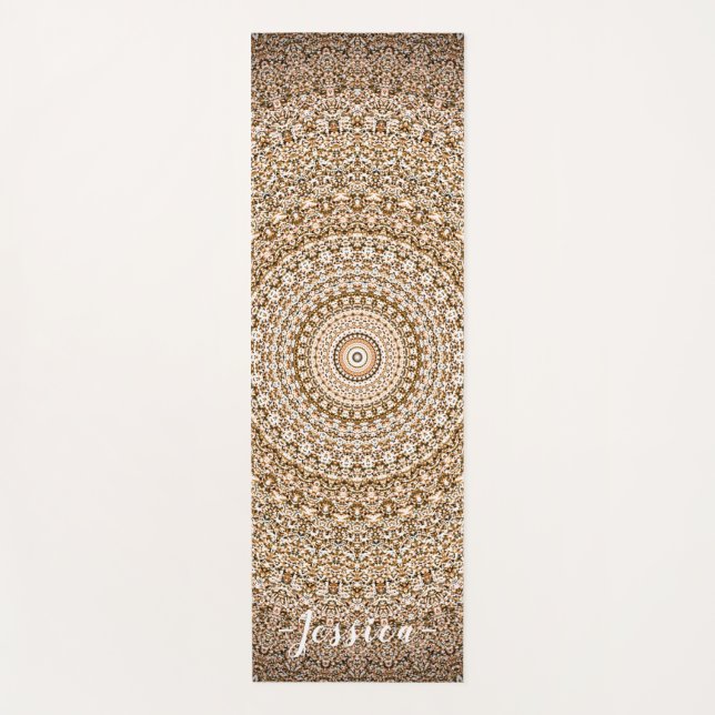 Tapis De Yoga Boho Mandala géométrique (Devant)