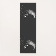 Boho Plumes Blanches et Oiseaux Volants Artistique
