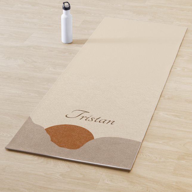 Tapis De Yoga Boho Terracotta Sun Yoga Mat (En situation)