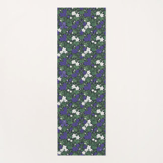 Tapis de Yoga Botanique Fleur Sauvage Violette et 
