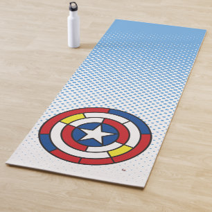 Tapis De Yoga Bouclier abstrait de Captain America De Stijl