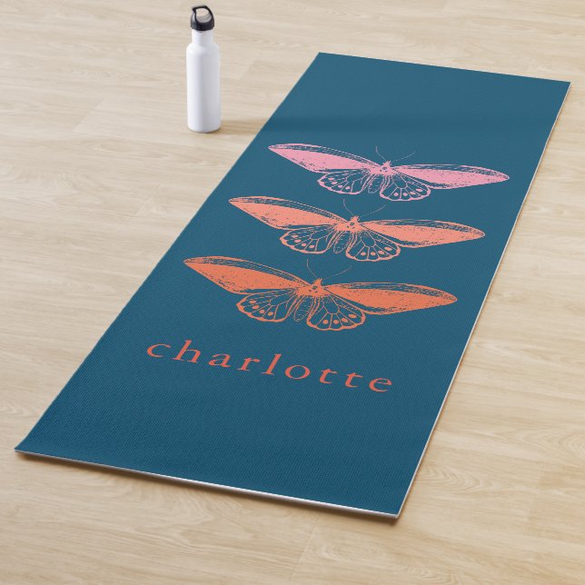 Tapis De Yoga Bouton rose Vintage (En situation)