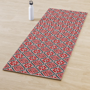 Tapis De Yoga Broderie Ethnique Slave, Traditionnelle Balkanique