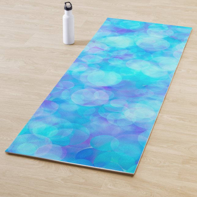 Tapis De Yoga Bulles bleues Fluide Art Yoga Mat (En situation)