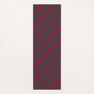 Tapis De Yoga Burgundy rouge et charbon de bois cinq bandes moti