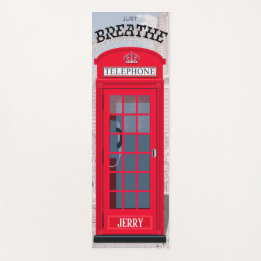 Tapis De Yoga Cabine téléphonique rouge de Londres 'RESPIREZ SEU